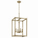 Kichler - 43998NBR - Four Light Foyer Pendant - Crosby - Natural Brass