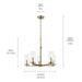 Kichler - 43999NBR - Five Light Chandelier - Crosby - Natural Brass
