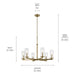 Kichler - 44013NBR - Six Light Chandelier - Crosby - Natural Brass