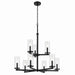 Kichler - 44014BK - Nine Light Chandelier - Crosby - Black