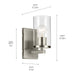 Kichler - 45495NICLR - One Light Wall Sconce - Crosby - Brushed Nickel