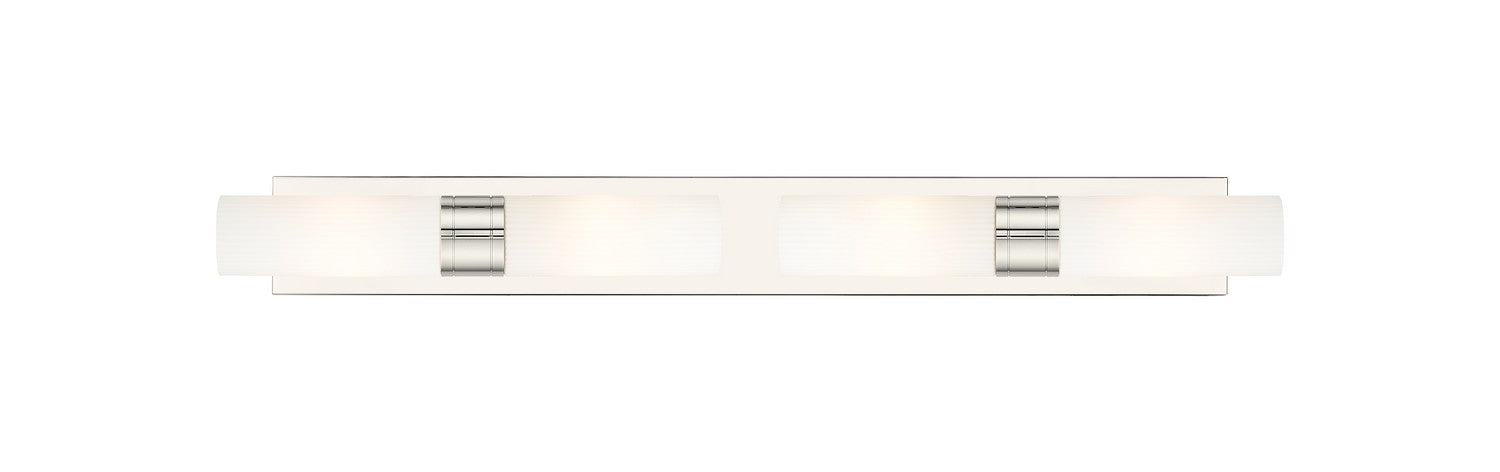 Innovations - 617S-4W-PN-G617-8SWH - Four Light Bath Vanity - Downtown Urban - Polished Nickel