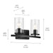 Kichler - 45496BKCLR - Two Light Bath - Crosby - Black