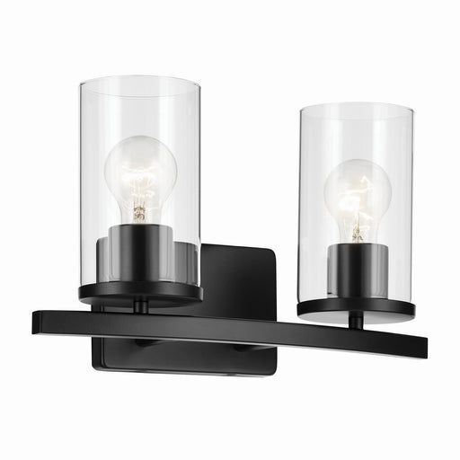 Kichler - 45496BKCLR - Two Light Vanity - Crosby - Black