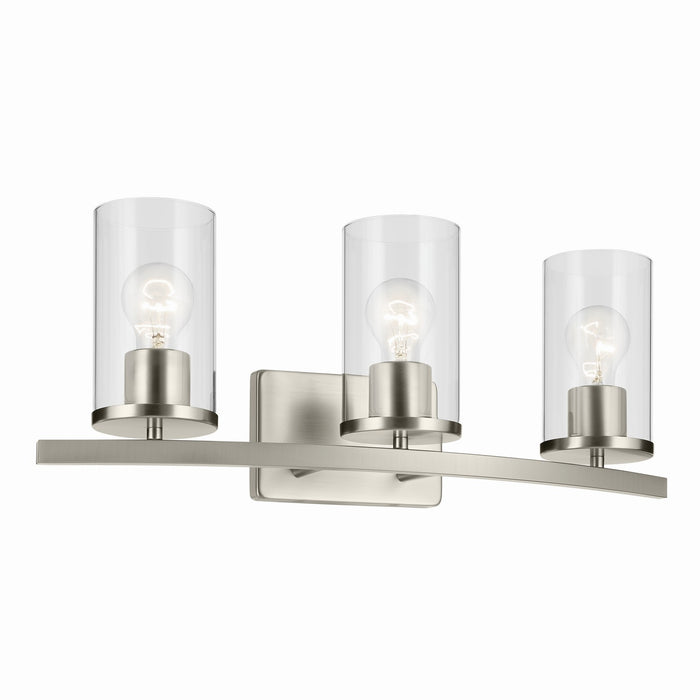 Kichler - 45497NICLR - Three Light Vanity - Crosby - Brushed Nickel