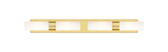 Innovations - 617S-4W-SG-G617-8WH - Four Light Bath Vanity - Downtown Urban - Satin Gold