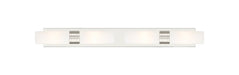 Innovations - 617S-4W-SN-G617-8WH - Four Light Bath Vanity - Downtown Urban - Satin Nickel