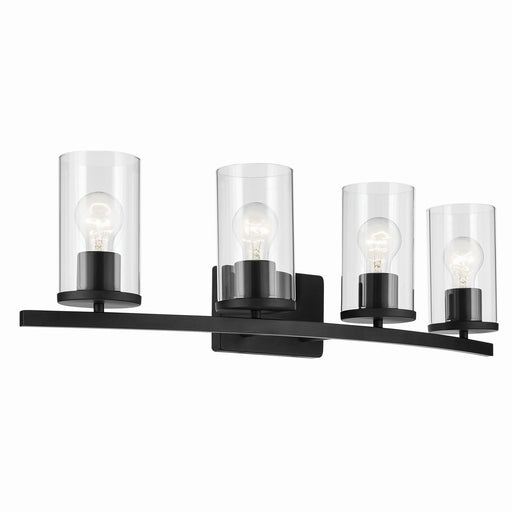 Kichler - 45498BKCLR - Four Light Vanity - Crosby - Black