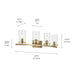 Kichler - 45498NBRCLR - Four Light Bath - Crosby - Natural Brass