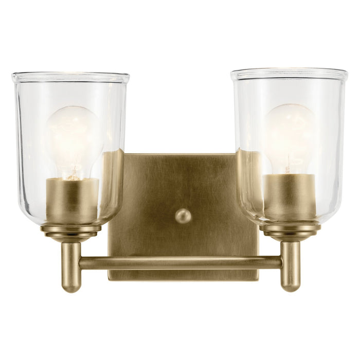 Kichler - 45573NBRCLR - Two Light Bath - Shailene - Natural Brass
