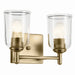 Kichler - 45573NBRCLR - Two Light Vanity - Shailene - Natural Brass