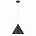 Kichler - 52177BK - One Light Pendant - Zailey - Black