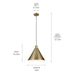 Kichler - 52177NBR - One Light Pendant - Zailey - Natural Brass