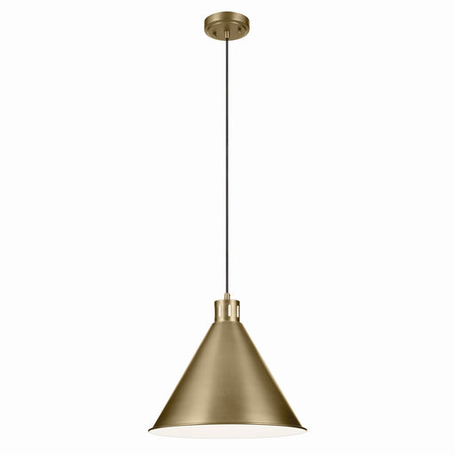 Kichler - 52177NBR - One Light Pendant - Zailey - Natural Brass