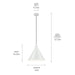 Kichler - 52177WH - One Light Pendant - Zailey - White