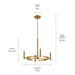 Kichler - 52426BNB - Four Light Chandelier - Tolani - Brushed Natural Brass