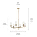 Kichler - 52679CPZ - Six Light Chandelier - Velestino - Champagne Bronze