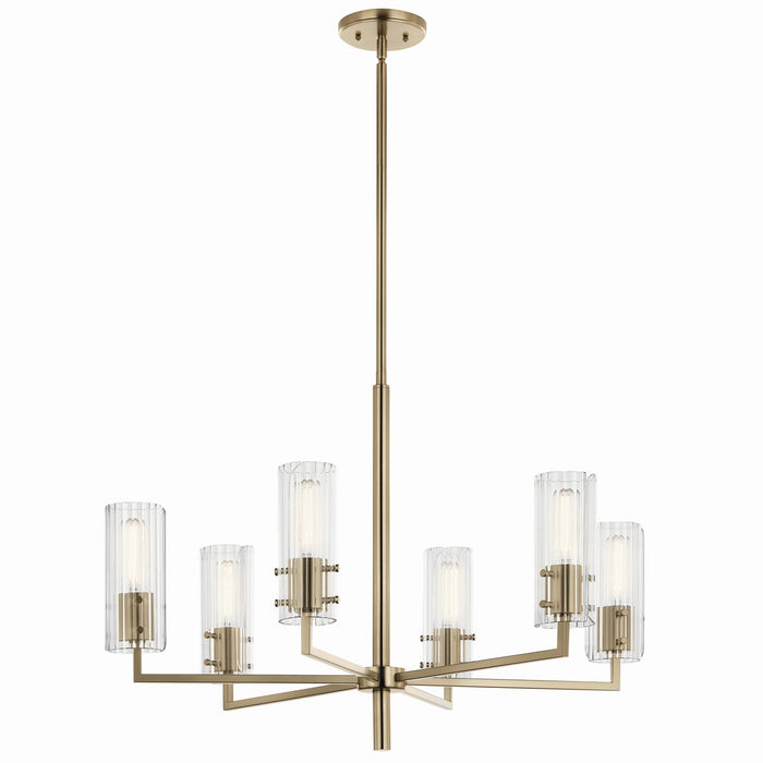 Kichler - 52679CPZ - Six Light Chandelier - Velestino - Champagne Bronze