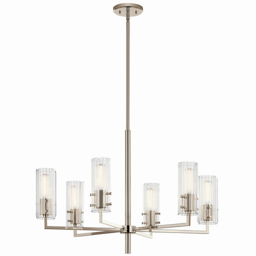 Kichler - 52679PN - Six Light Chandelier - Velestino - Polished Nickel