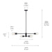 Kichler - 52681BK - Four Light Linear Chandelier - Velestino - Black