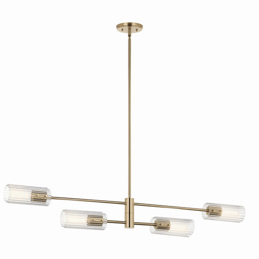 Velestino Four Light Linear Chandelier