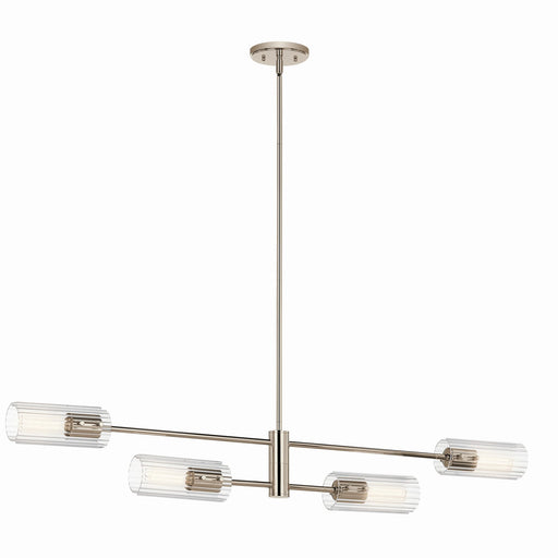 Velestino Four Light Linear Chandelier