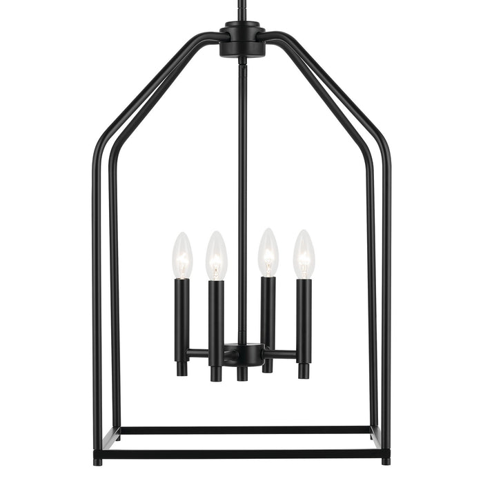 Kichler - 52722BK - Four Light Foyer Pendant - Madden - Black