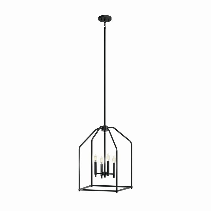 Kichler - 52722BK - Four Light Pendant - Madden - Black