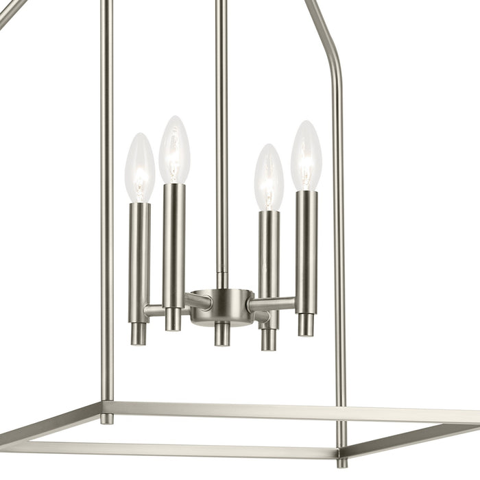 Kichler - 52722NI - Four Light Foyer Pendant - Madden - Brushed Nickel