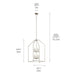 Kichler - 52723NI - Eight Light Foyer Pendant - Madden - Brushed Nickel