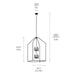 Kichler - 52724BK - Eight Light Foyer Pendant - Madden - Black