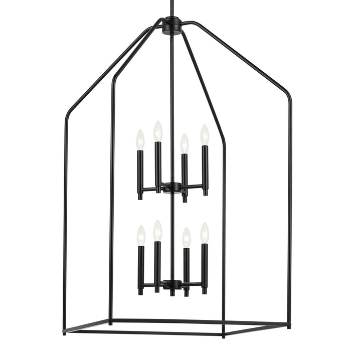 Kichler - 52724BK - Eight Light Foyer Pendant - Madden - Black