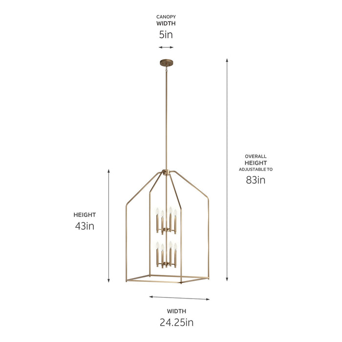 Kichler - 52724CPZ - Eight Light Foyer Pendant - Madden - Champagne Bronze