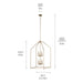 Kichler - 52724CPZ - Eight Light Foyer Pendant - Madden - Champagne Bronze