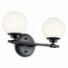 Kichler - 55171BK - Two Light Vanity - Benno - Black