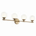 Kichler - 55173CPZ - Four Light Vanity - Benno - Champagne Bronze