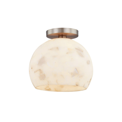 Alabaster Rocks! One Light Semi-Flush Mount