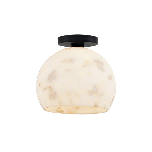 Alabaster Rocks! One Light Semi-Flush Mount