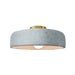 Justice Designs - CER-6343-CONC-BRSS - One Light Semi-Flush Mount - Radiance - Concrete