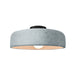 Justice Designs - CER-6343-CONC-MBLK - One Light Semi-Flush Mount - Radiance - Concrete
