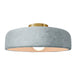 Justice Designs - CER-6345-CONC-BRSS - One Light Semi-Flush Mount - Radiance - Concrete