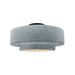 Justice Designs - CER-6363-CONC-MBLK - One Light Semi-Flush Mount - Radiance - Concrete