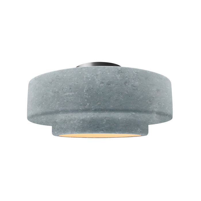 Justice Designs - CER-6363-CONC-NCKL - One Light Semi-Flush Mount - Radiance - Concrete
