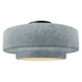 Justice Designs - CER-6365-CONC-MBLK - One Light Semi-Flush Mount - Radiance - Concrete