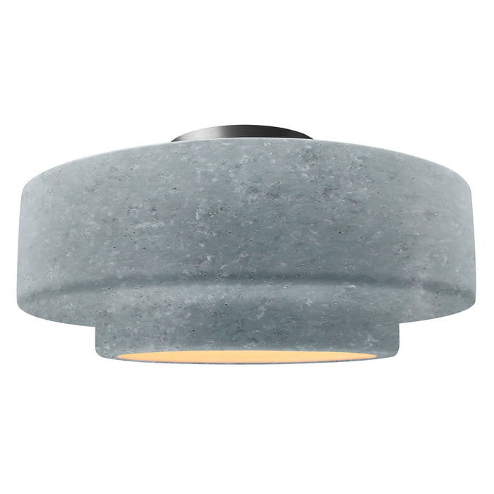 Justice Designs - CER-6365-CONC-NCKL - One Light Semi-Flush Mount - Radiance - Concrete