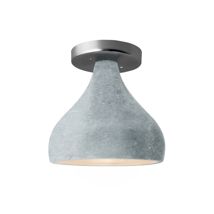 Justice Designs - CER-6380-CONC-NCKL - One Light Semi-Flush Mount - Radiance - Concrete