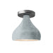 Justice Designs - CER-6380-CONC-NCKL - One Light Semi-Flush Mount - Radiance - Concrete