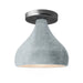 Justice Designs - CER-6383-CONC-NCKL - One Light Semi-Flush Mount - Radiance - Concrete