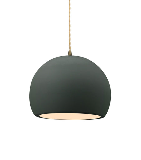 Radiance One Light Pendant Pewter Green