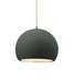 Justice Designs - CER-6530-PWGN-NCKL-BEIG-TWST - One Light Pendant - Radiance - Pewter Green